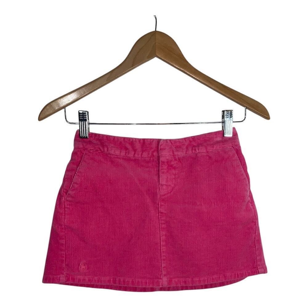Vintage Ralph Lauren Girl's Pink Corduroy Skorts Skirt/ Shorts Combo Pockets 10